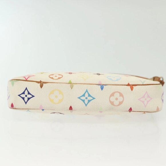 LOUIS VUITTON Monogram Multicolor Pochette Pouch White M92649 LV Auth 140354 - Picture 7 of 16